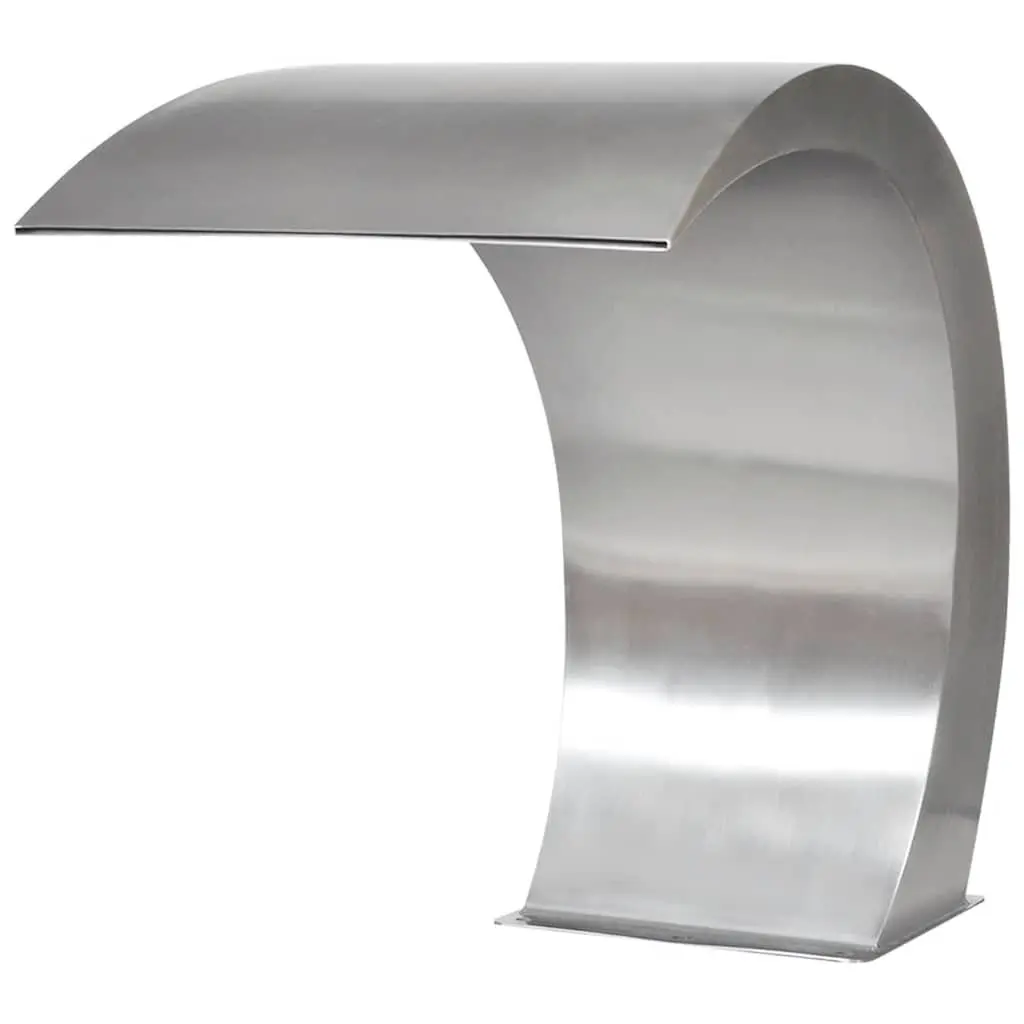 Waterfall Fountain Outdoor Garden Pond Feature Silver 45 x 30 x 60 cm