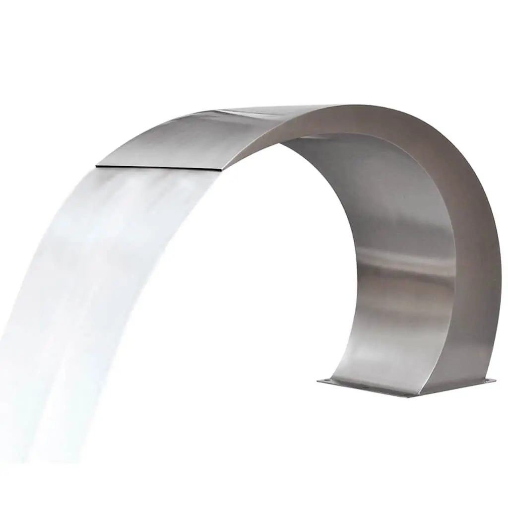 Waterfall Fountain Outdoor Garden Pond Feature Silver 45 x 30 x 60 cm