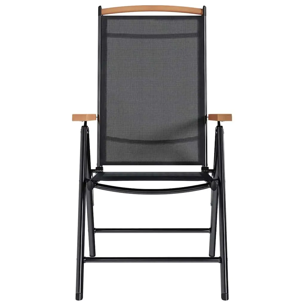 Folding Garden Chairs Set of 4 with Adjustable Positions