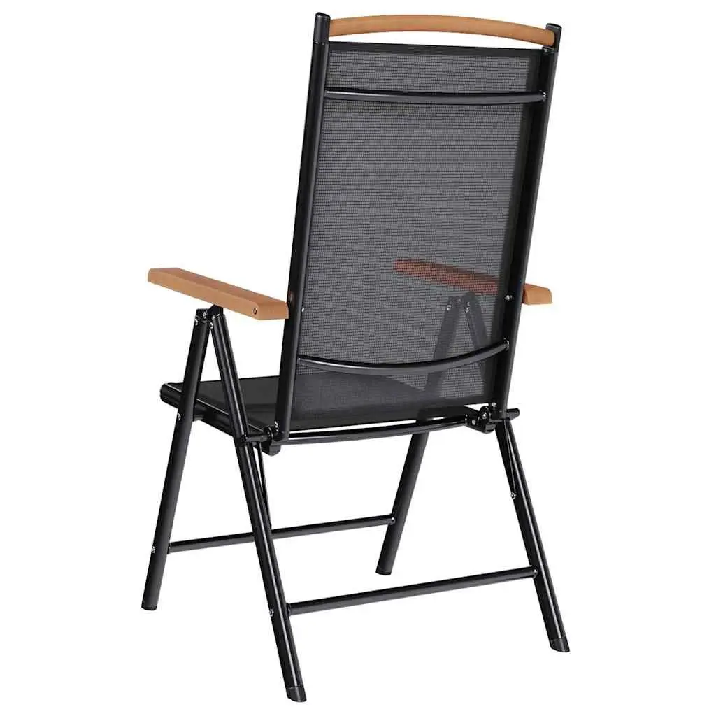 Folding Garden Chairs Set of 4 with Adjustable Positions