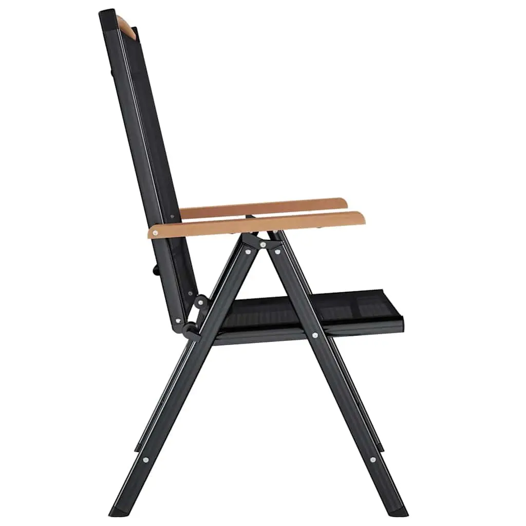 Folding Garden Chairs Set of 4 with Adjustable Positions