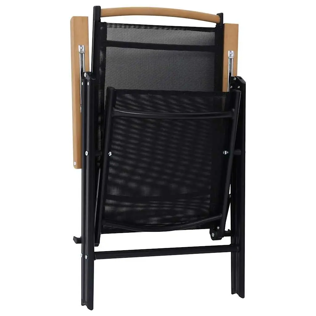 Folding Garden Chairs Set of 4 with Adjustable Positions