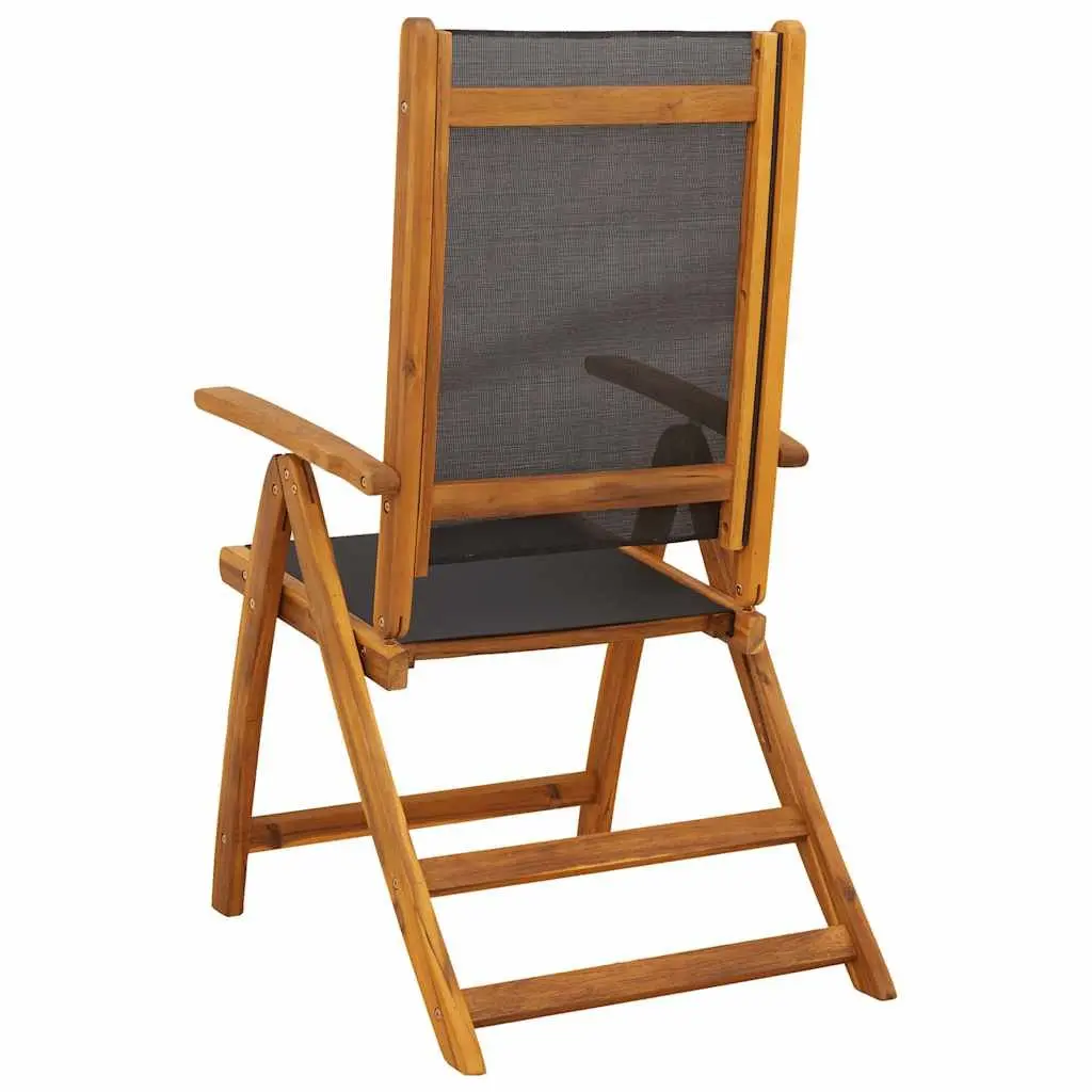 Outdoor Dining Set 7 Piece Acacia Wood Table Folding Chairs Garden Patio