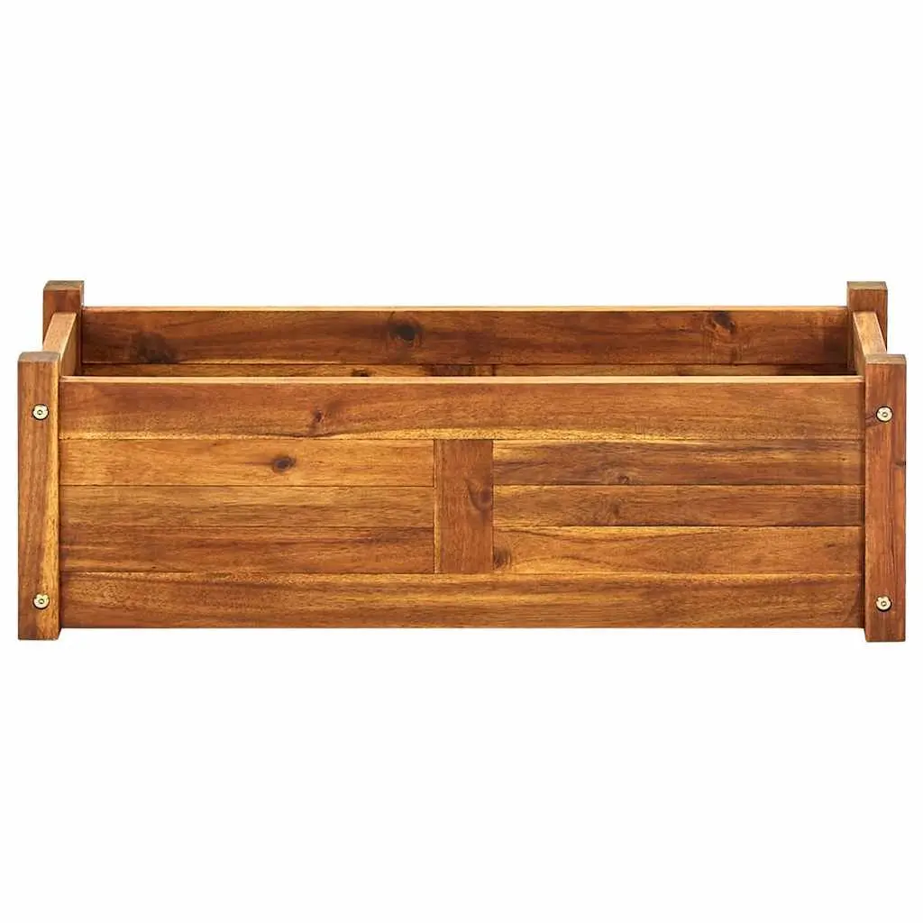 Wooden Raised Bed Planter Box for Outdoor Vegetables Herbs Flowers 76 x 27.6 x 25 cm