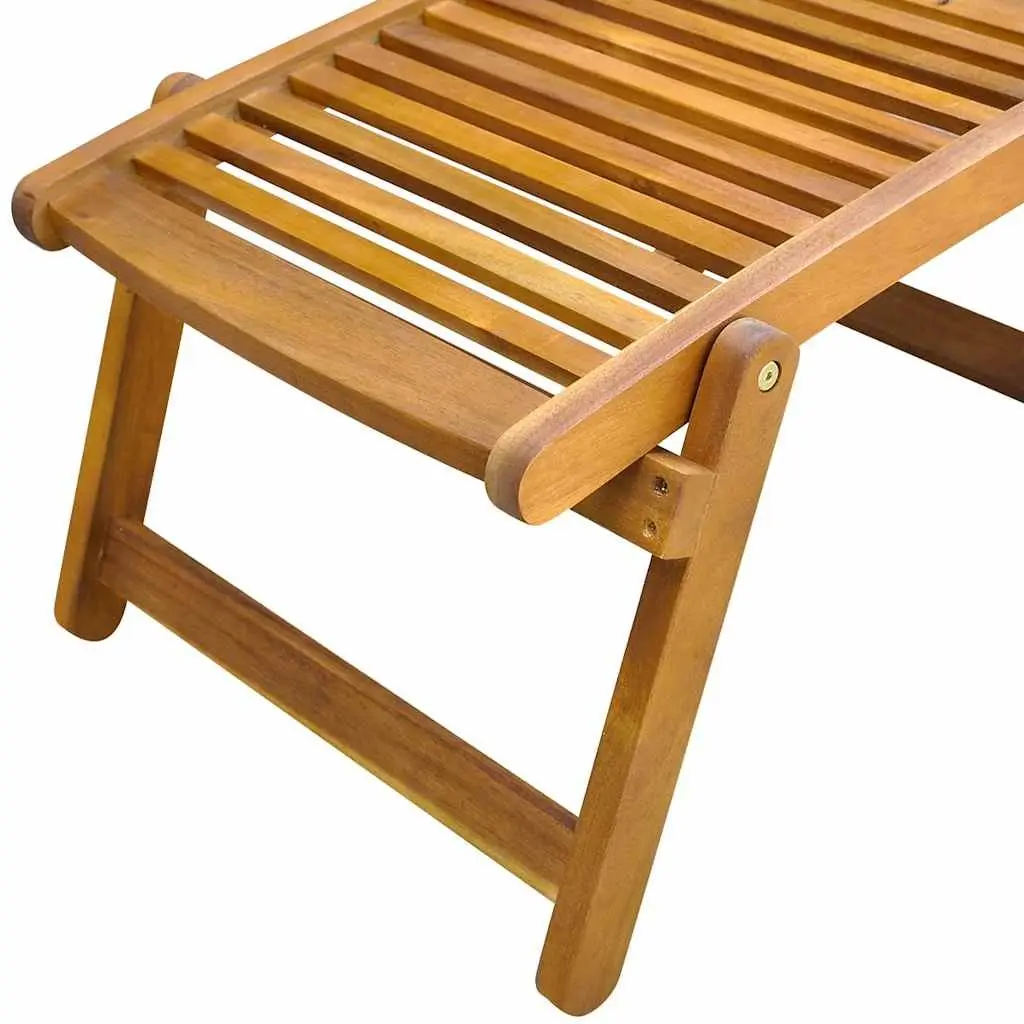 Sun Lounger Deck Chair for Patio Garden Brown Foldable