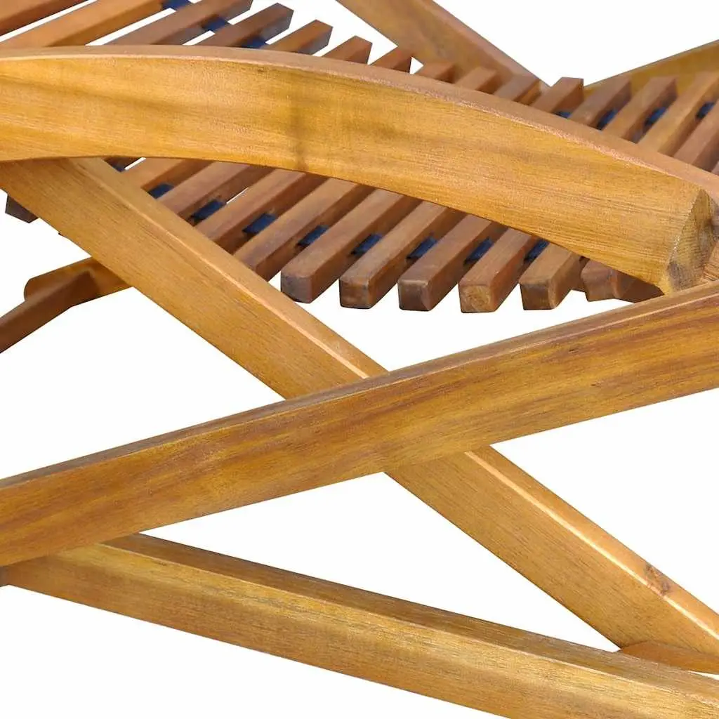 Sun Lounger Deck Chair for Patio Garden Brown Foldable