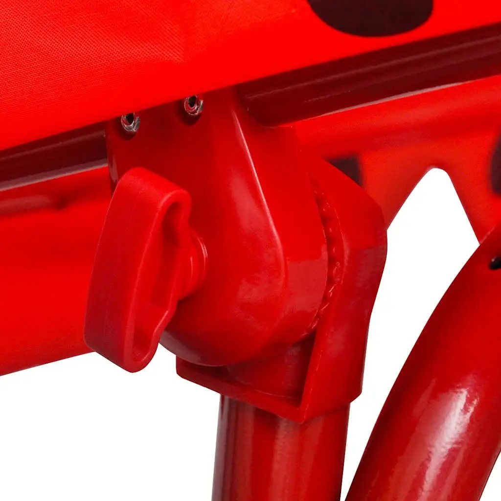 Kids Swing Seat for Garden Patio Red with Sunshade Canopy