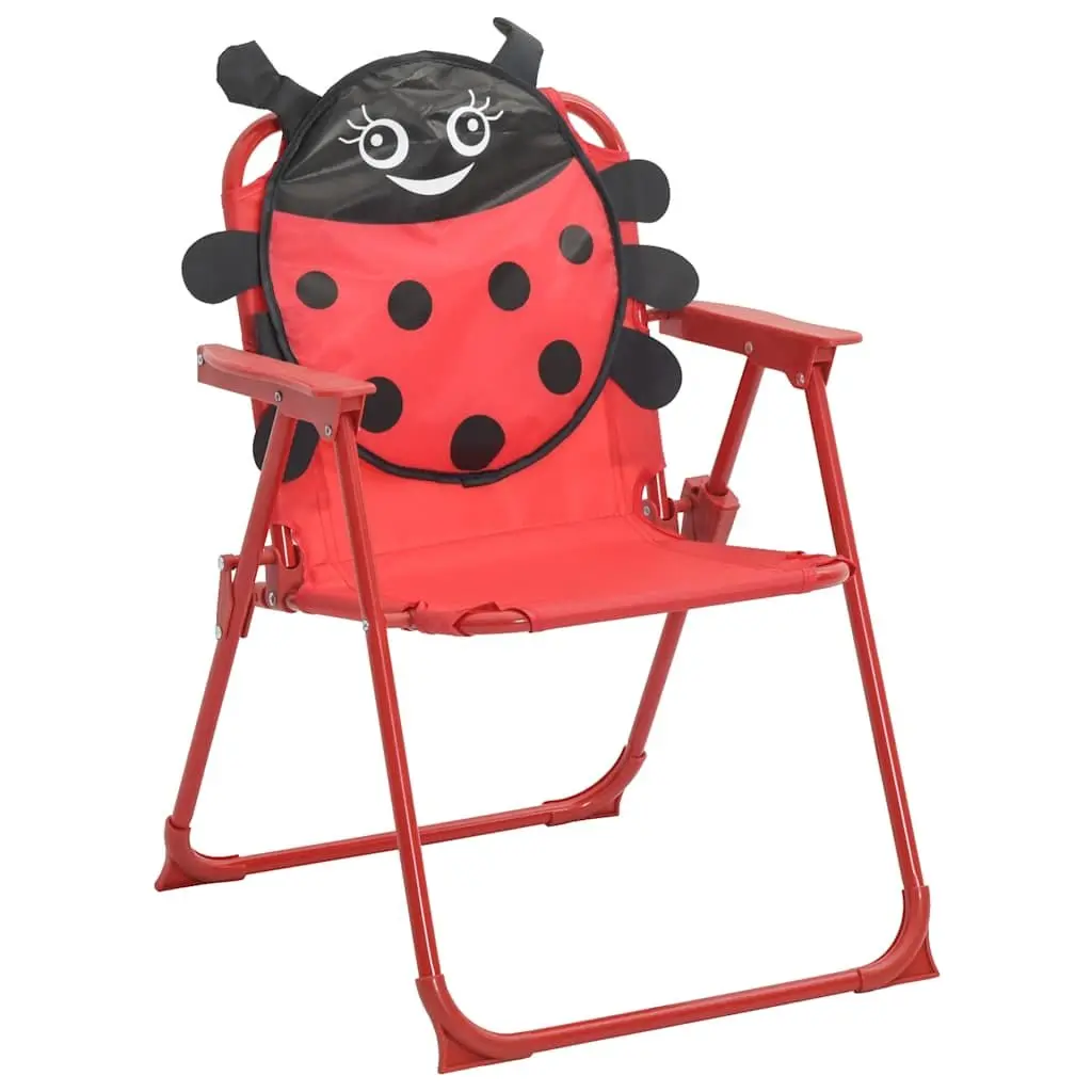 Kids Garden Bistro Set 3 Piece Outdoor Furniture Table Chairs Parasol Red