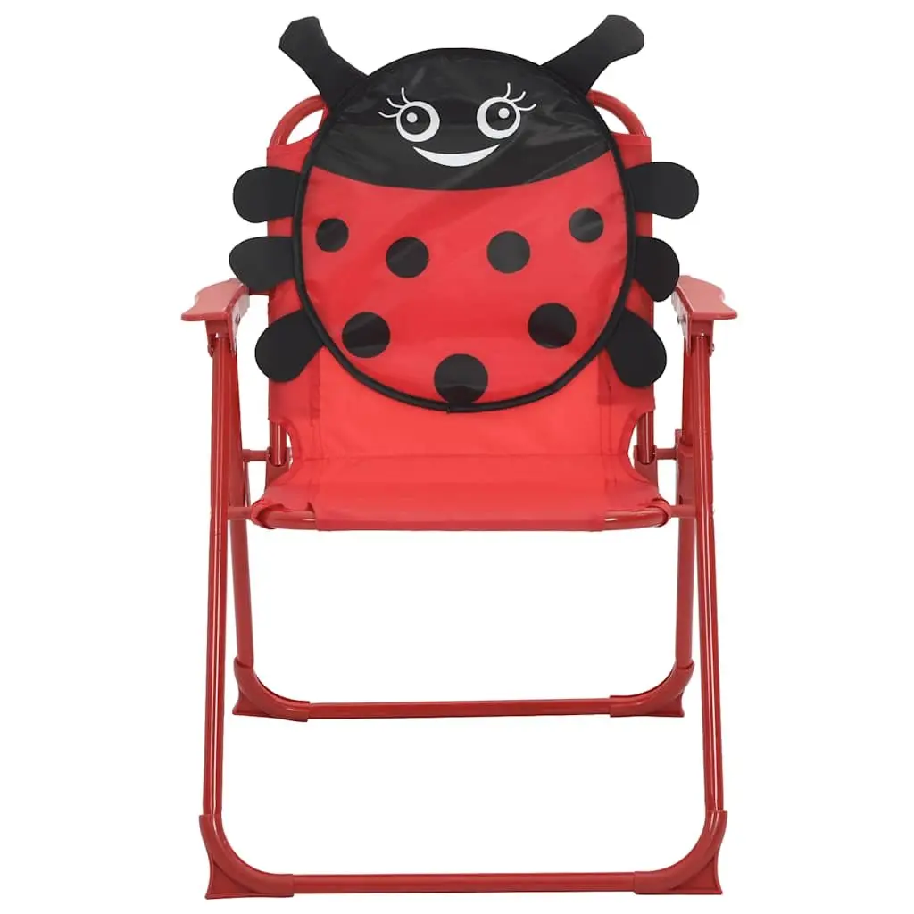 Kids Garden Bistro Set 3 Piece Outdoor Furniture Table Chairs Parasol Red
