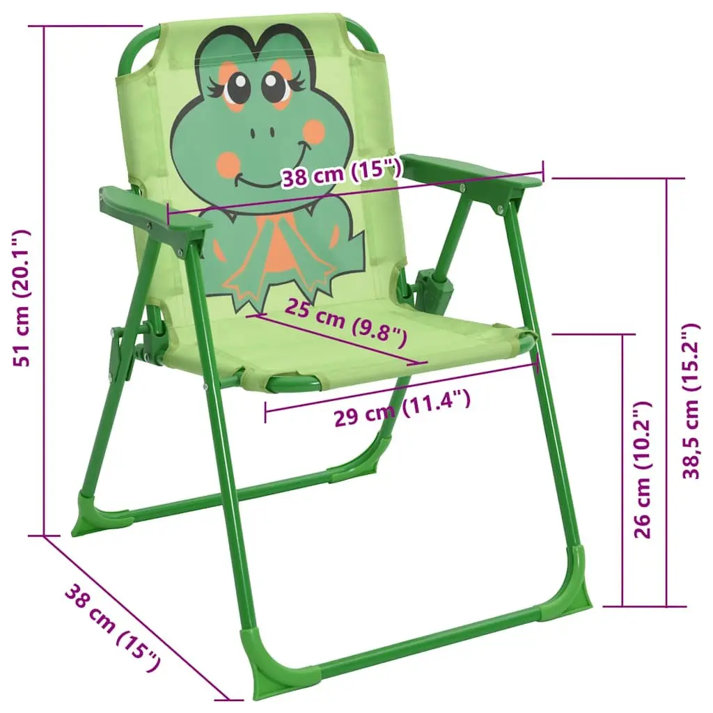 Kids Garden Bistro Set 3 Piece Outdoor Furniture Table Chairs Parasol Green