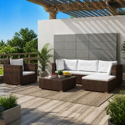 Specifications for Garden Lounge Set: 6 Piece Patio Furniture