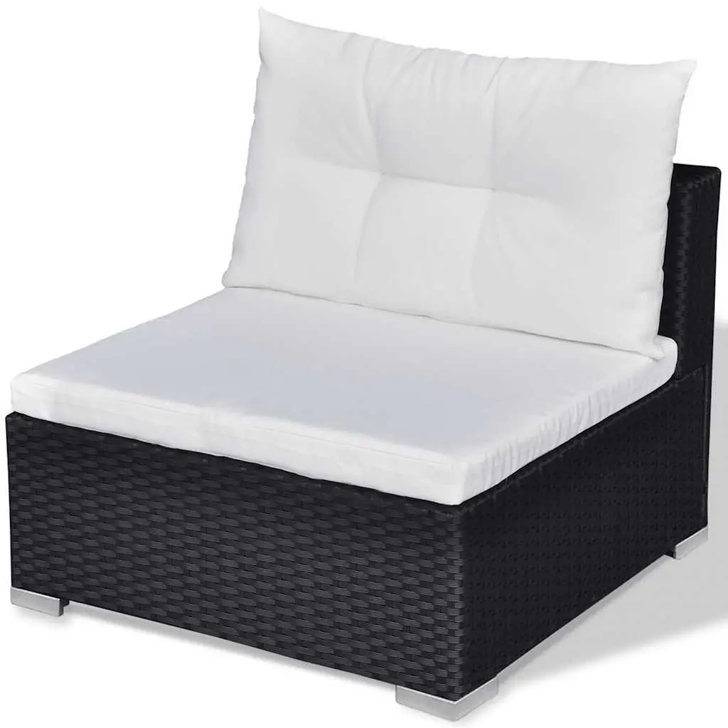 Garden Lounge Set 10 Piece Outdoor Furniture Poly Rattan Patio Sofa Dining Black