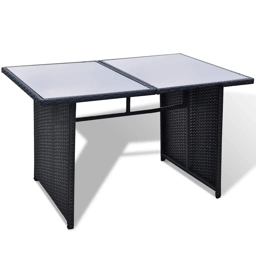 Garden Lounge Set 10 Piece Outdoor Furniture Poly Rattan Patio Sofa Dining Black