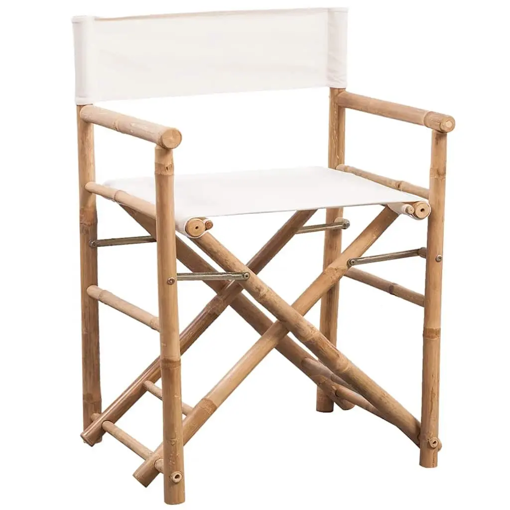 Folding Director's Chair Set Outdoor Garden Patio Seating 2 pcs