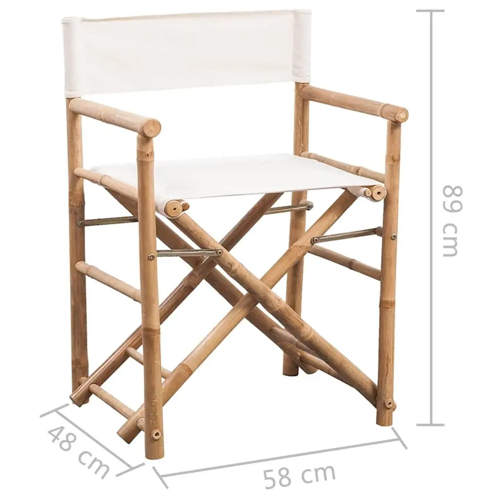 Folding Director's Chair Set Outdoor Garden Patio Seating 2 pcs