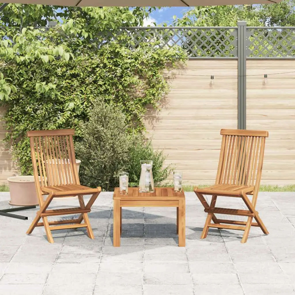 Folding Garden Chairs Outdoor Use Teak Wood Lightweight Portable 2 Piece