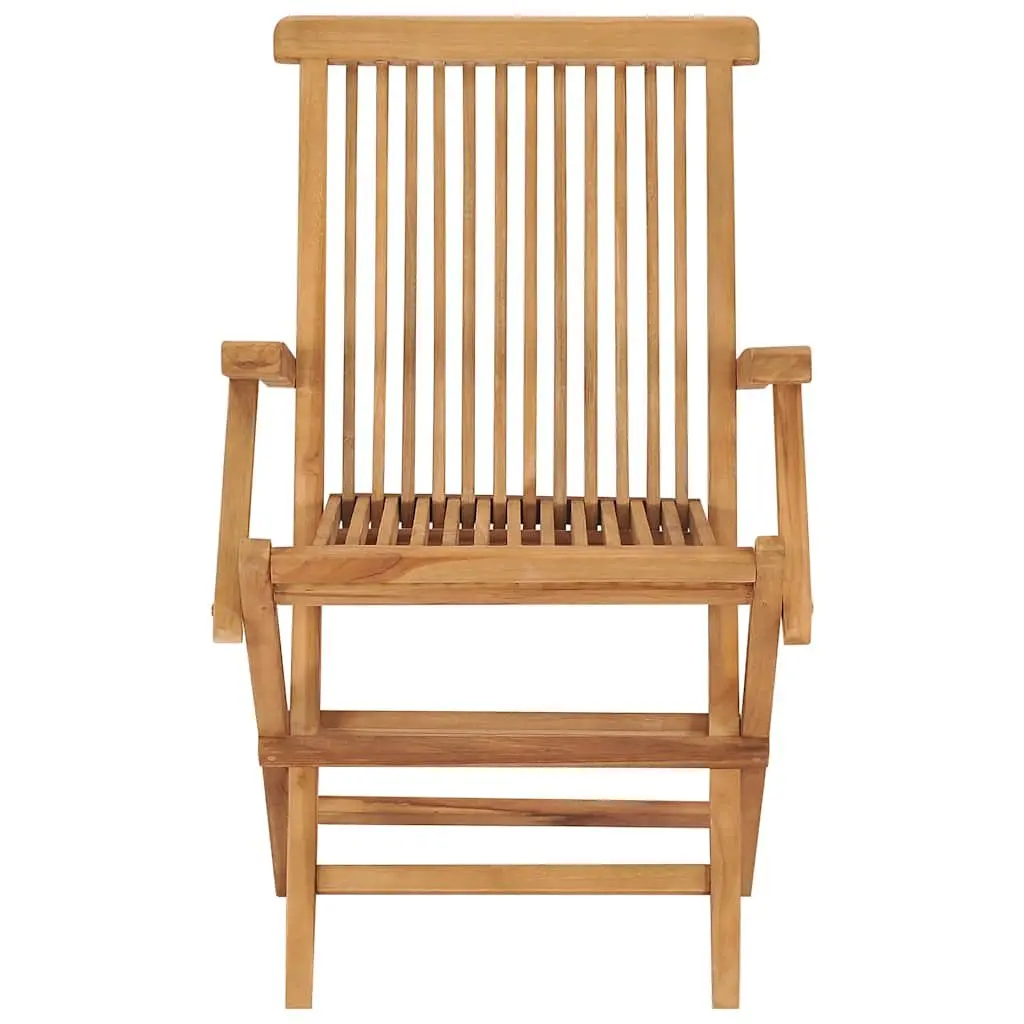 Folding Garden Chairs Set 2 pcs Outdoor Teak Wood Patio Seating Lightweight