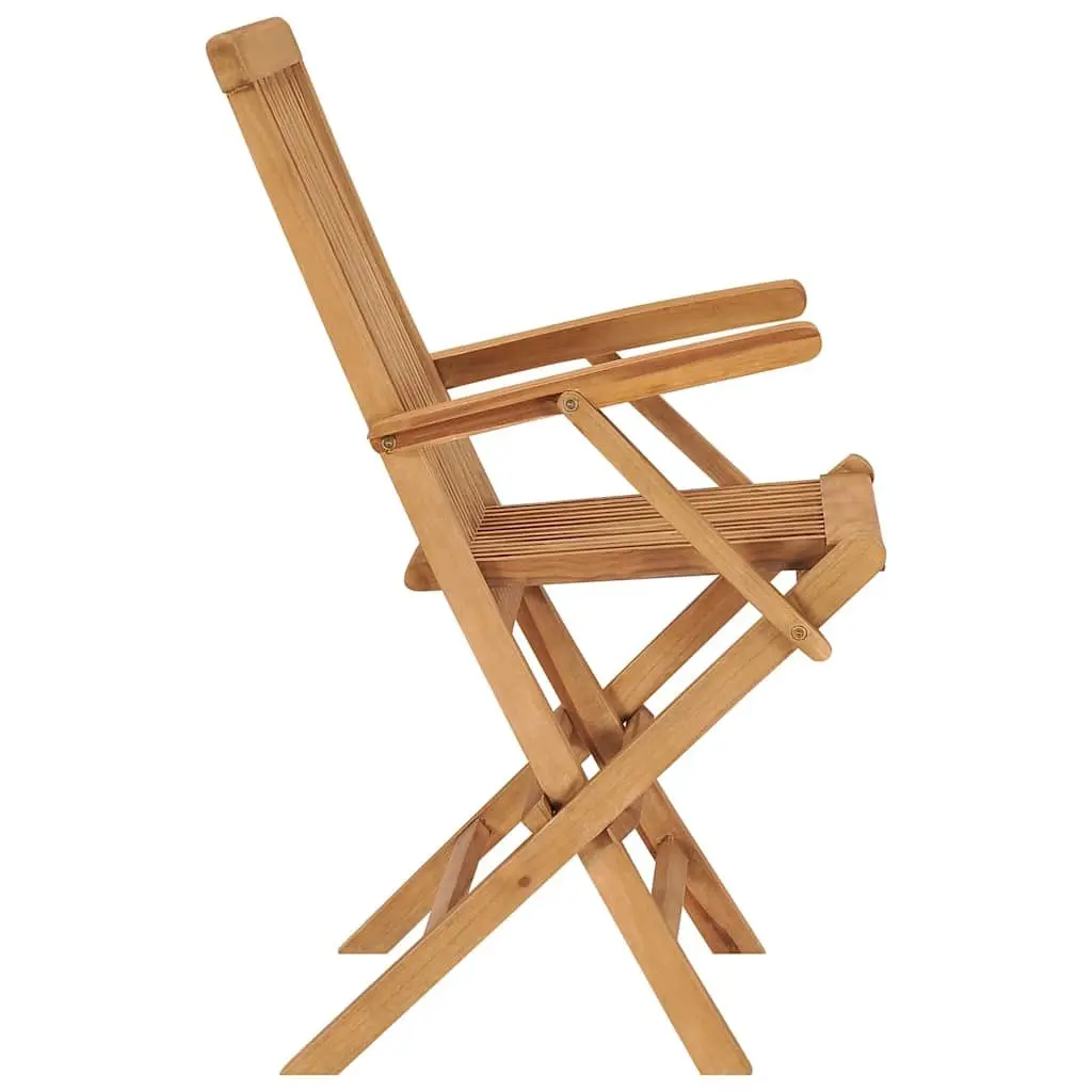 Folding Garden Chairs Set 2 pcs Outdoor Teak Wood Patio Seating Lightweight