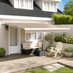 Beige Polyester Awning Replacement Fabric - 4 x 3.5 m Specs