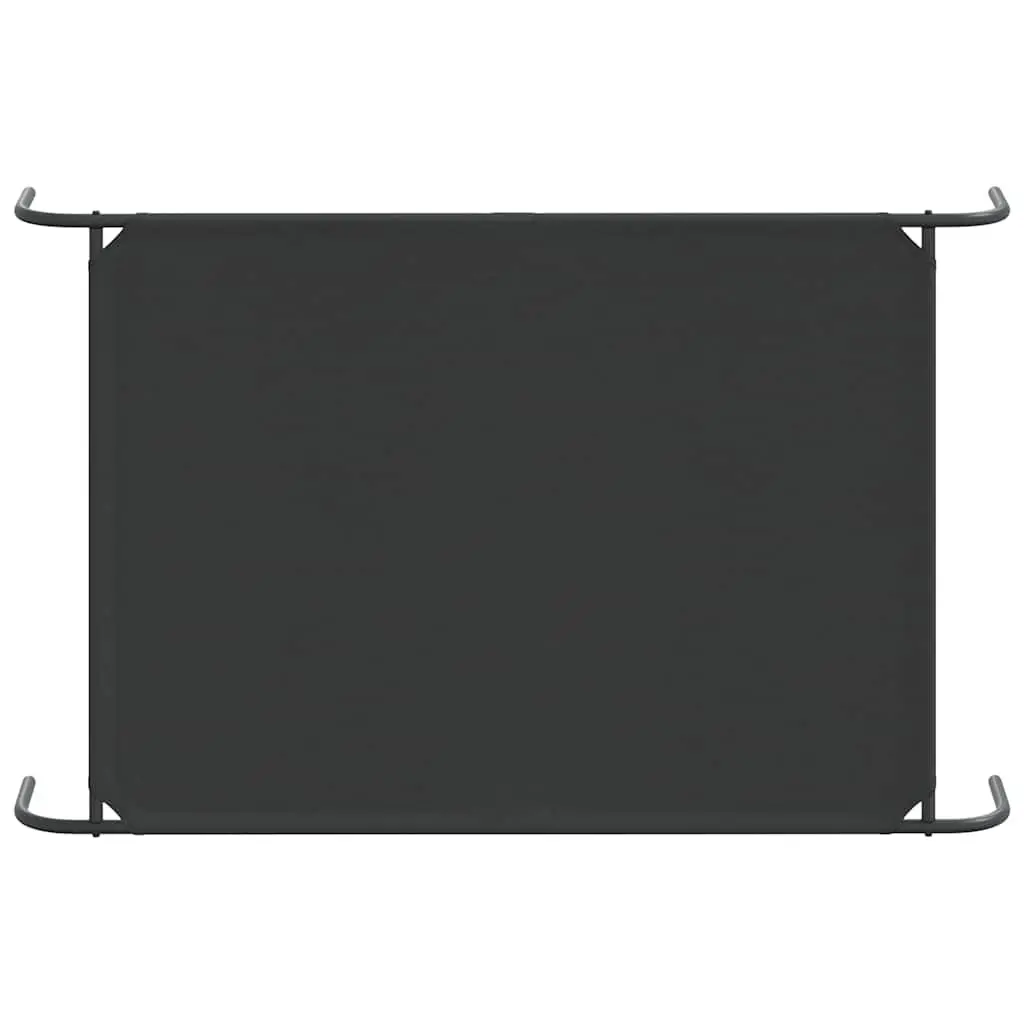 Elevated Dog Bed 130x80x20cm Black Oxford Fabric Steel Frame Outdoor Indoor Pet