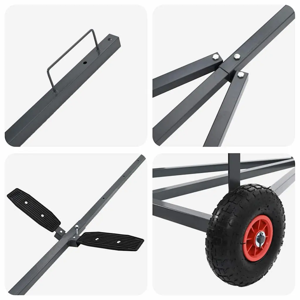 Boat Trailer Frame for Marine Transport 302 x 107 x 42 cm Steel Construction