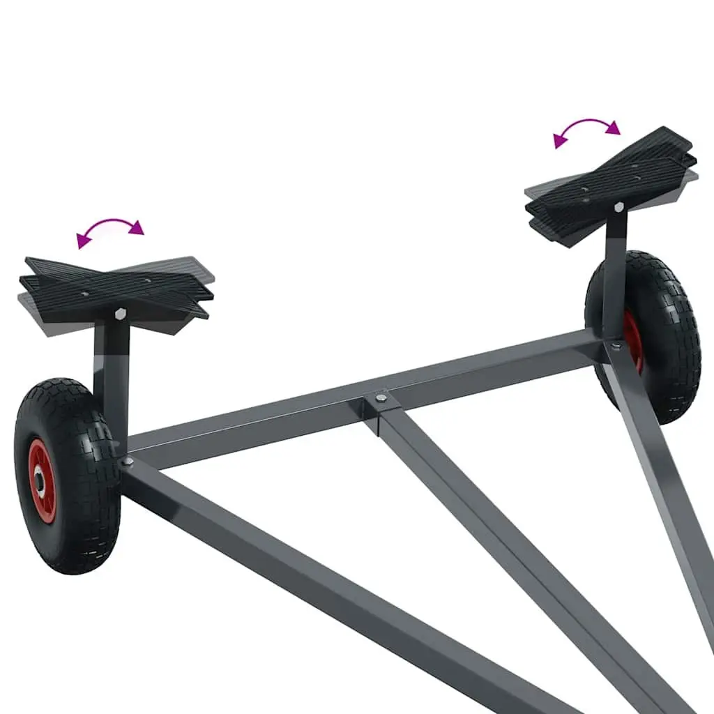 Boat Trailer Frame for Marine Transport 302 x 107 x 42 cm Steel Construction