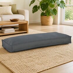 Cushion Anthracite 100 x 40 x 8 cm Oxford Fabric Indoor Outdoor Sofa Chair