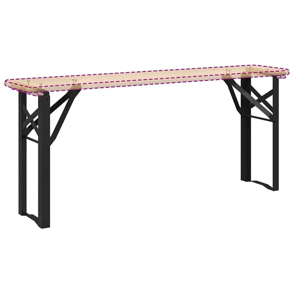 Beer Bench Legs Indoor Use Black Powder-Coated Steel