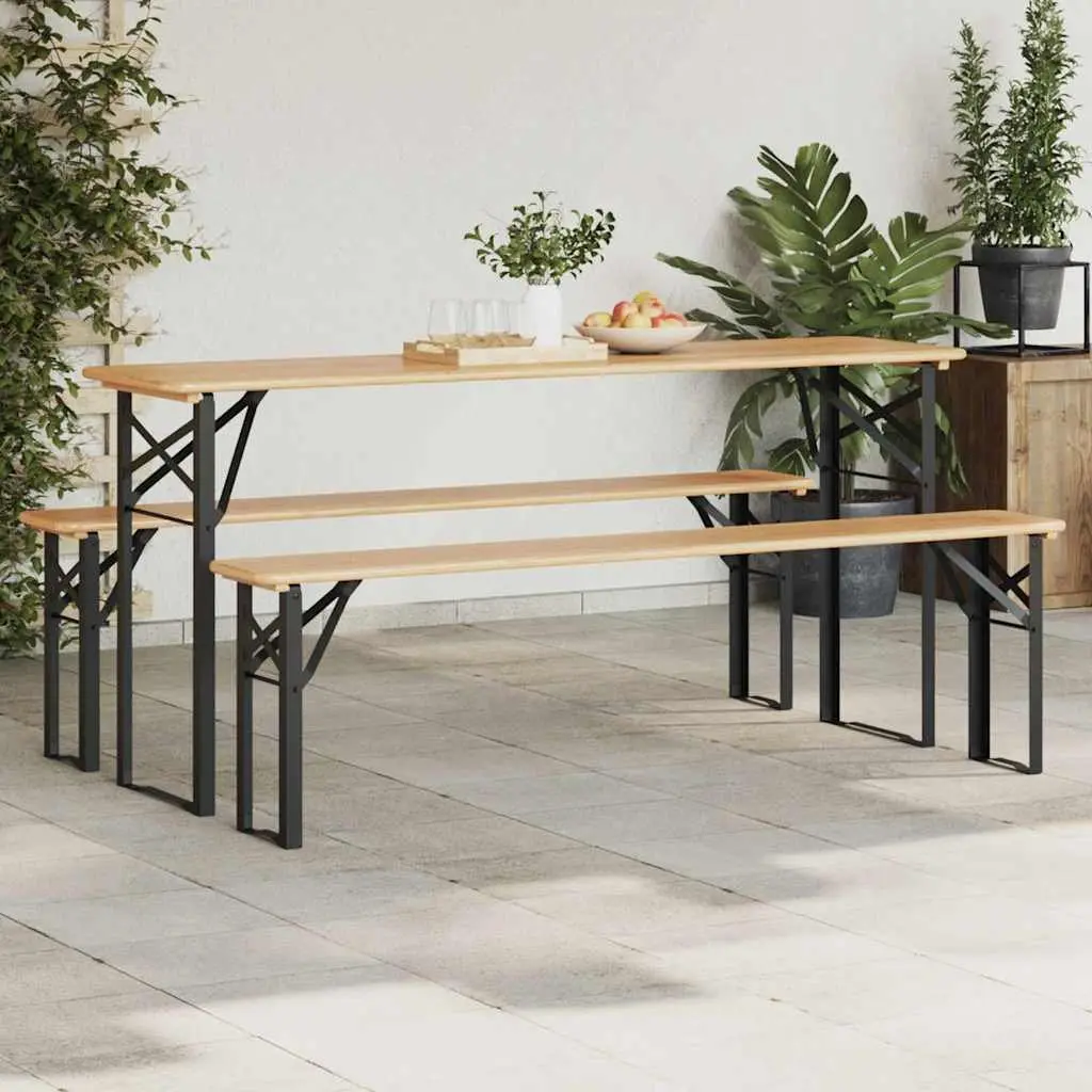 Table Legs Indoor Outdoor Black 39 x 3 x 75 cm Powder-Coated Steel 2 pcs
