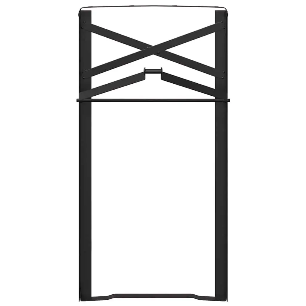 Table Legs Indoor Outdoor Black 39 x 3 x 75 cm Powder-Coated Steel 2 pcs