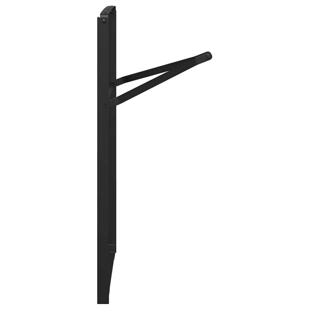 Table Legs Indoor Outdoor Black 39 x 3 x 75 cm Powder-Coated Steel 2 pcs