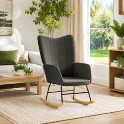 Specifications of the Grey Sherpa Rocking Chair with Armrests