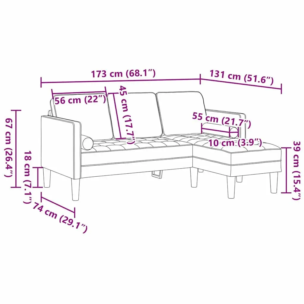 Modern Modular Sofa Set Light Grey Polyester Cushion Reconfigurable Living Room
