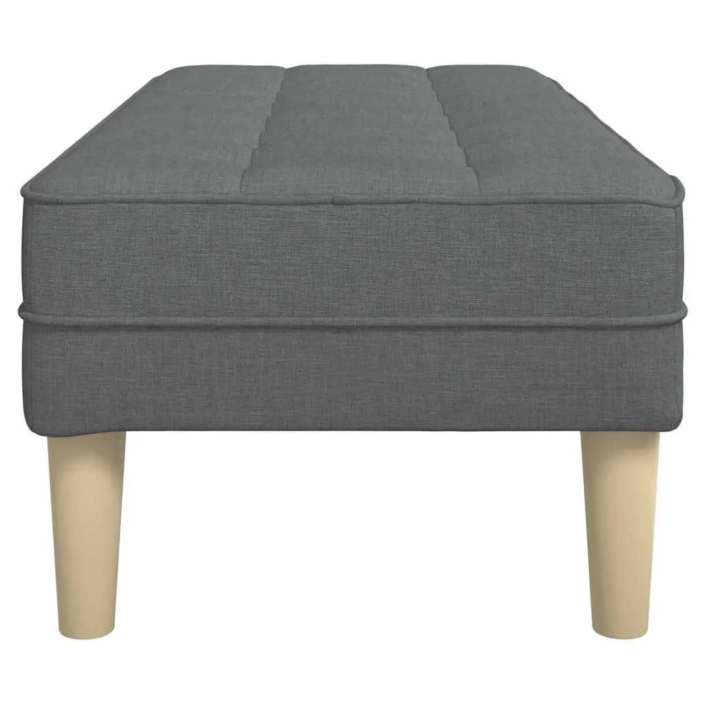 Bench Ottoman for Living Room Dark Grey 113 x 57 x 39 cm