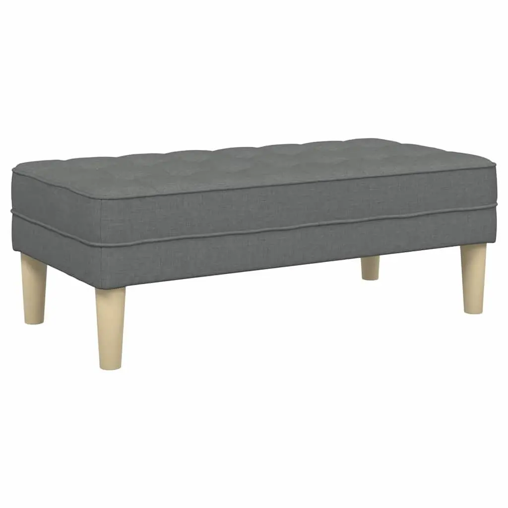 Bench Ottoman for Living Room Dark Grey 113 x 57 x 39 cm