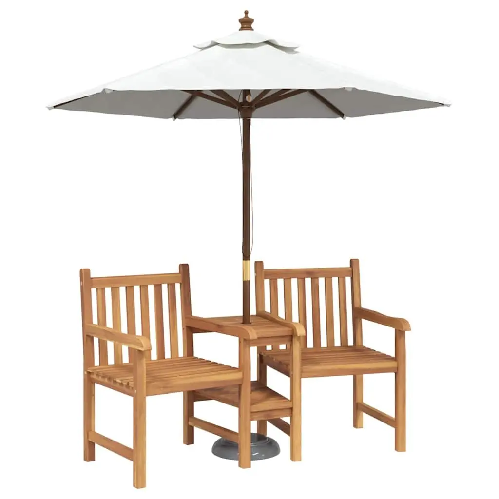 Outdoor Chair Garden Patio Teak Wood Brown 152 x 63 x 89 cm
