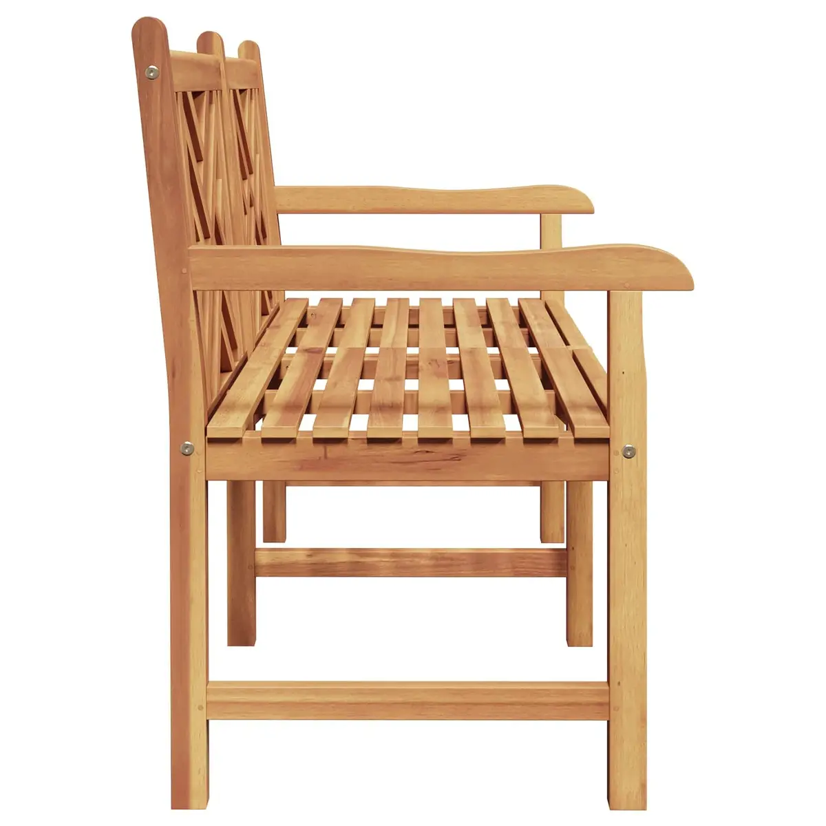 Outdoor Garden Bench Teak Wood with Backrest Armrests Brown 150x60x90cm