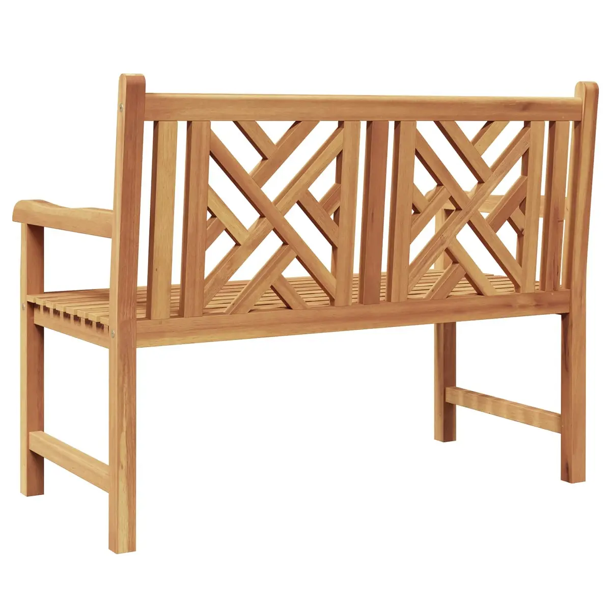 Outdoor Garden Bench Teak Wood with Backrest Armrests Brown 150x60x90cm