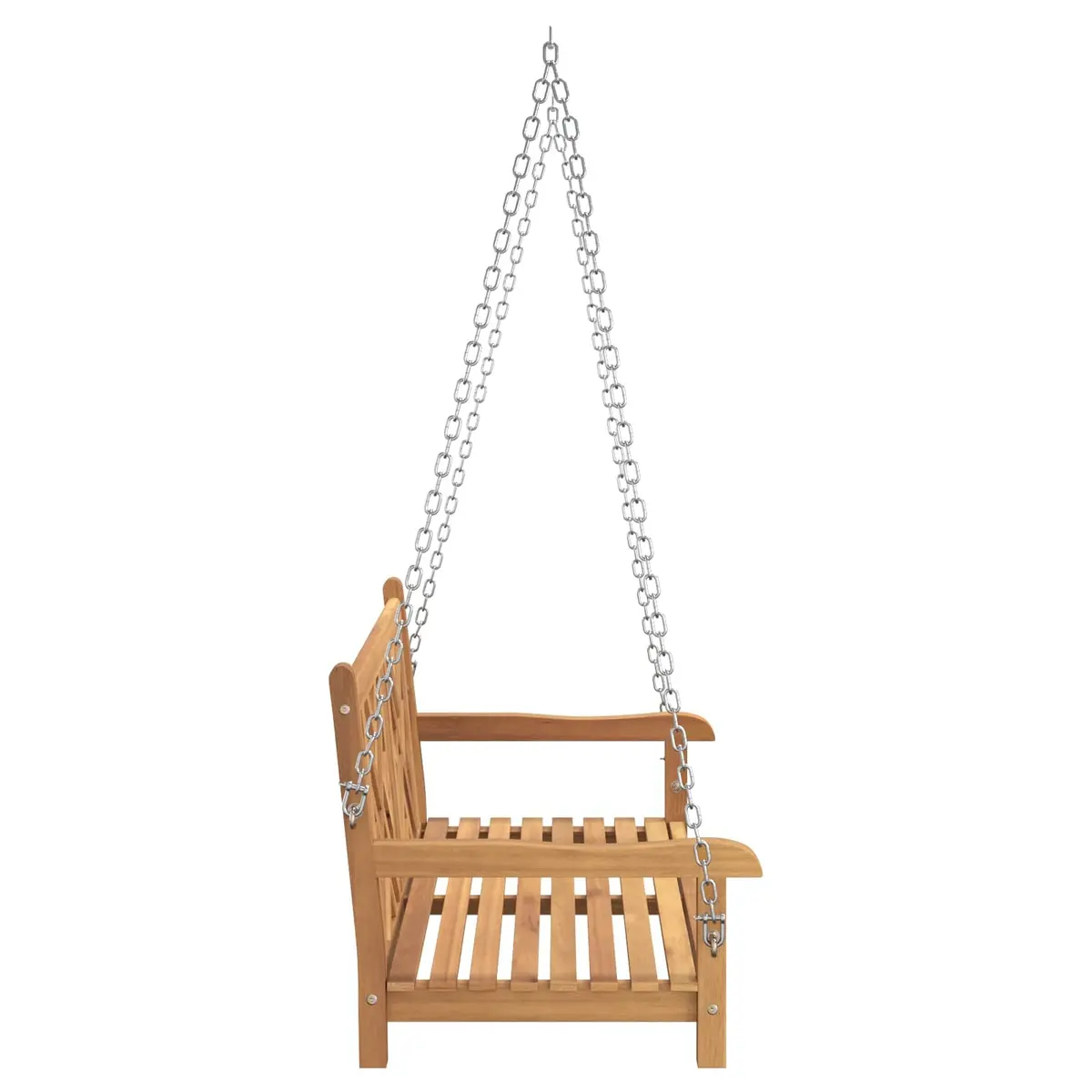 Garden Swing Bench Outdoor Seating Teak Wood 114 x 60 x 64 cm