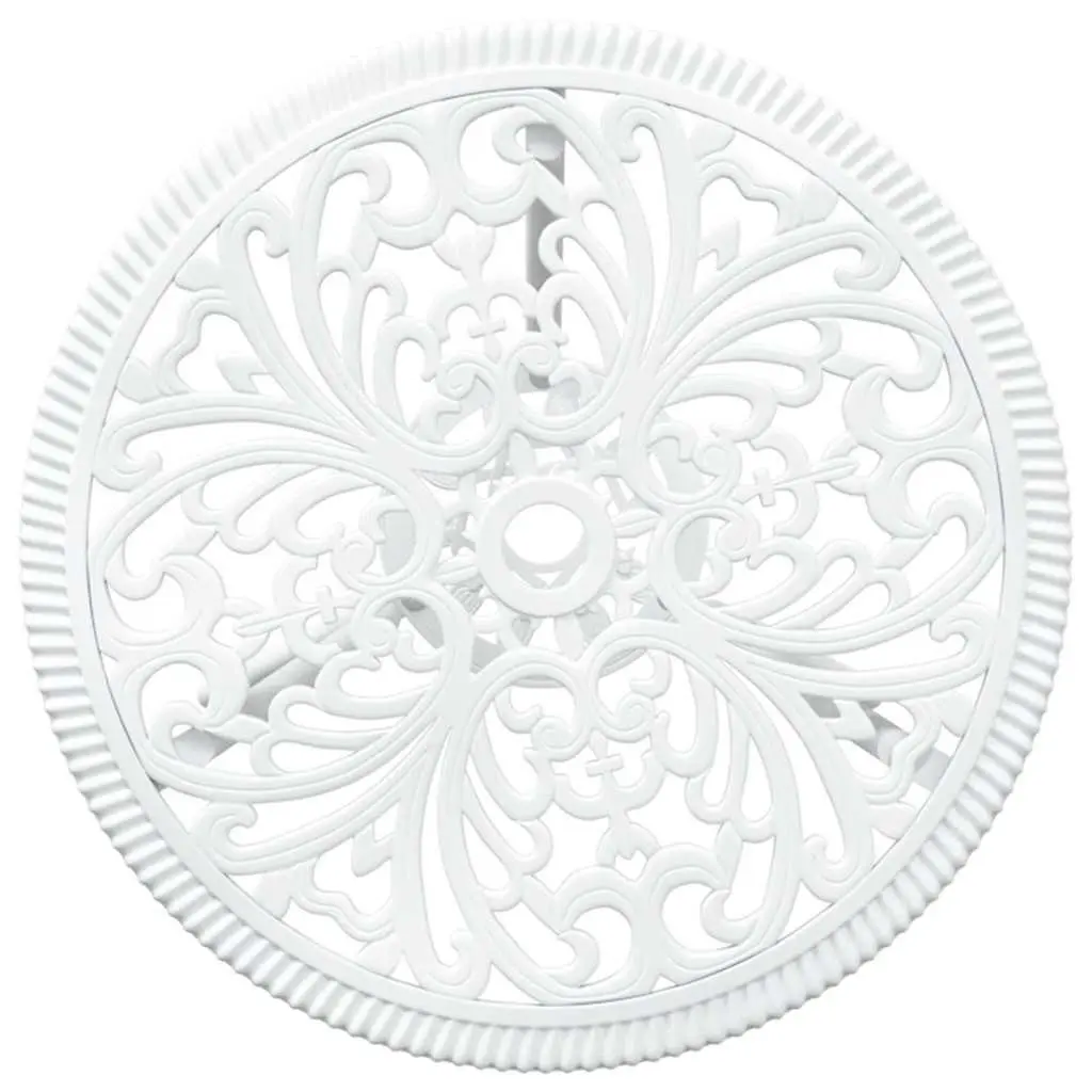 Garden Bistro Set Outdoor Use 3 Piece White Furniture Table Chairs