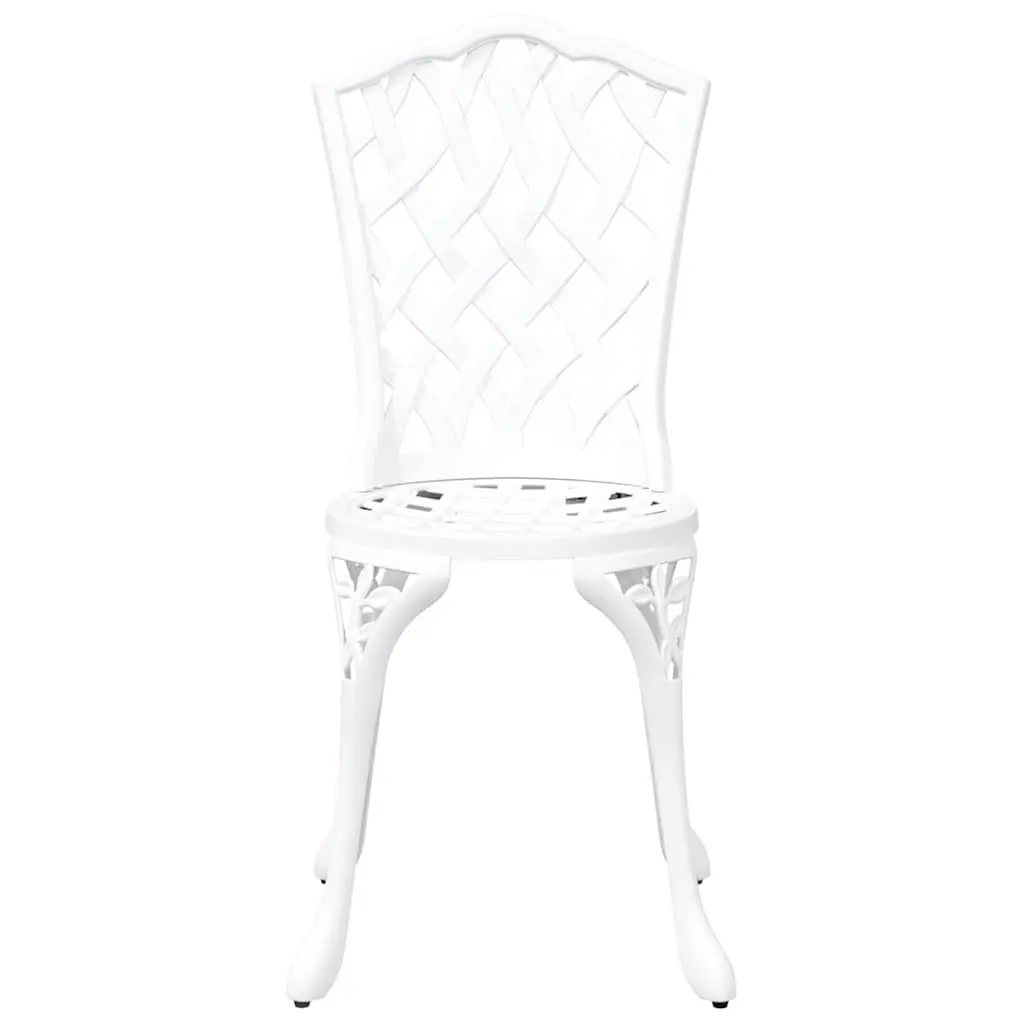 Outdoor Garden Chair 2 pcs White 39 x 40 x 87cm Aluminium Frame
