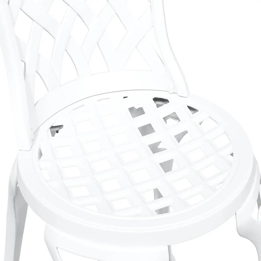 Outdoor Garden Chair 2 pcs White 39 x 40 x 87cm Aluminium Frame