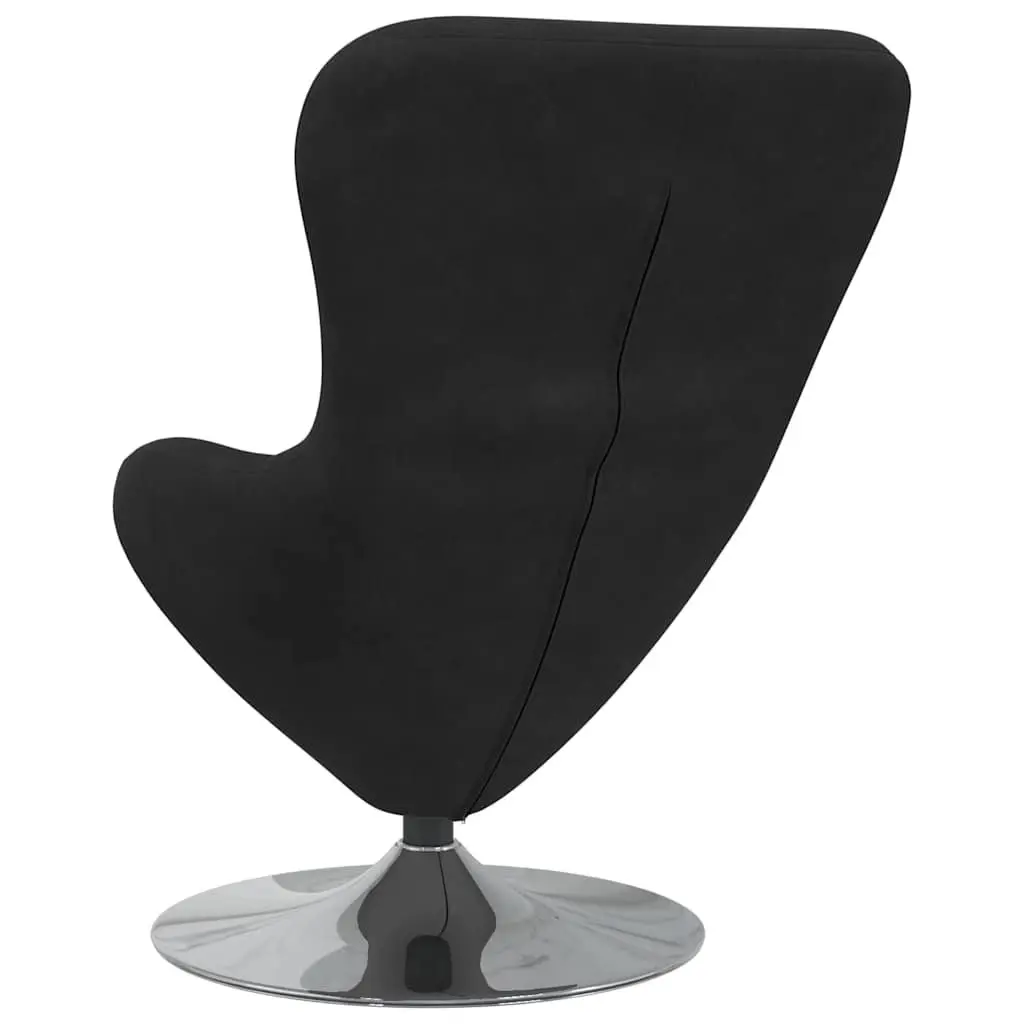 Egg Chair Lounge Velvet Black 360 Degree Swivel Modern Living Room