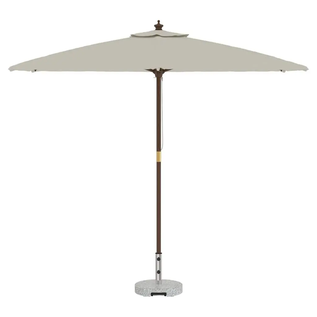 Parasol Base Grey Outdoor Garden Umbrella Stand Granite Wheels Weighted
