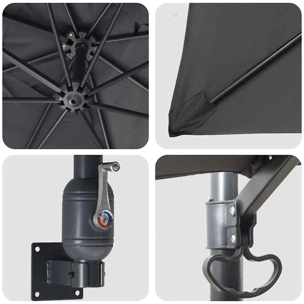 Garden Parasol Outdoor Umbrella Anthracite 248.5cm Patio Shade