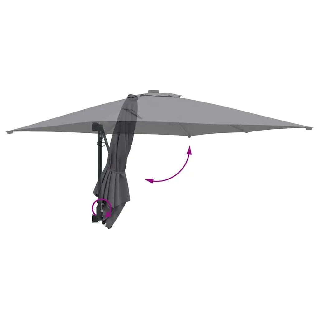 Garden Parasol Outdoor Umbrella Anthracite 248.5cm Patio Shade