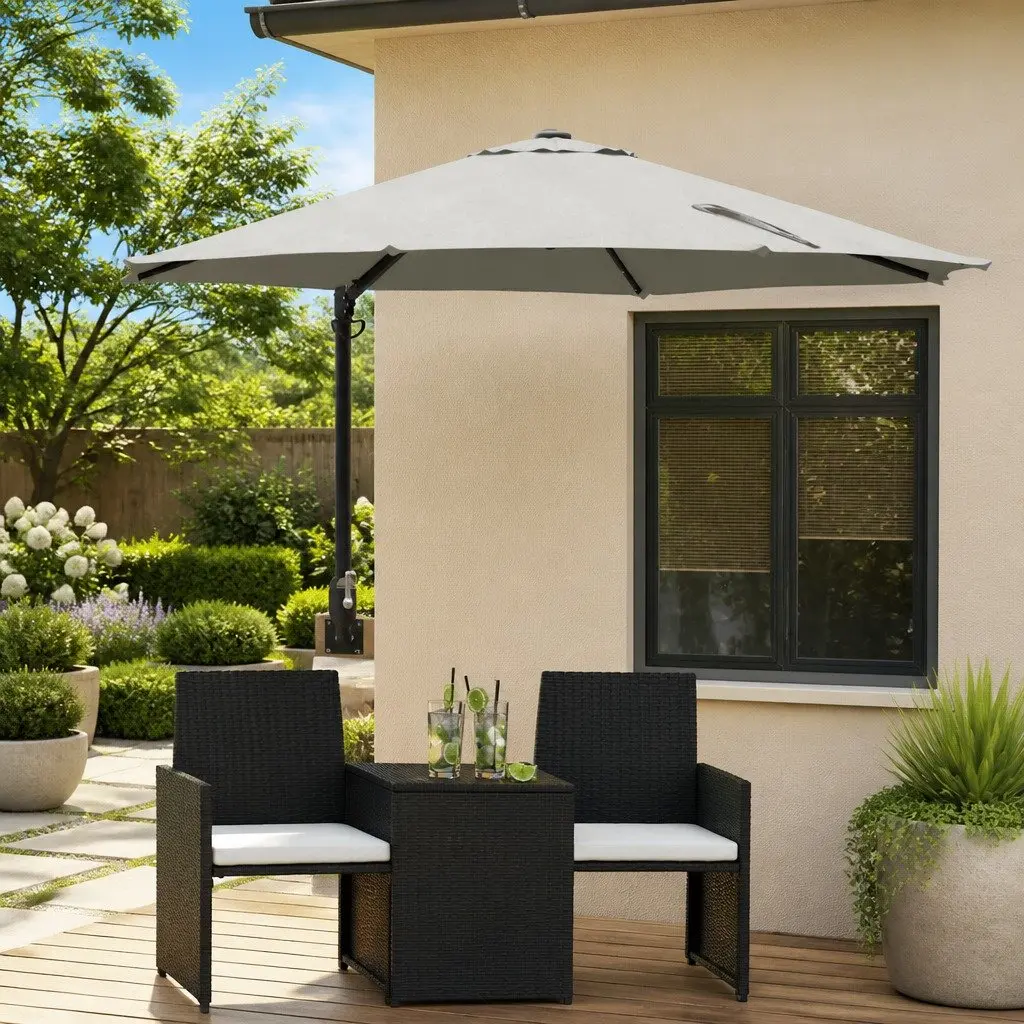 Garden Parasol with Steel Frame