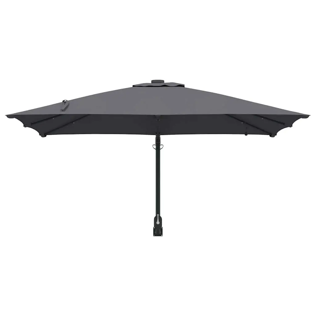 Garden Parasol Cantilever Outdoor Umbrella Sunshade with LED Lights 2485 x 2475 x 160 cm