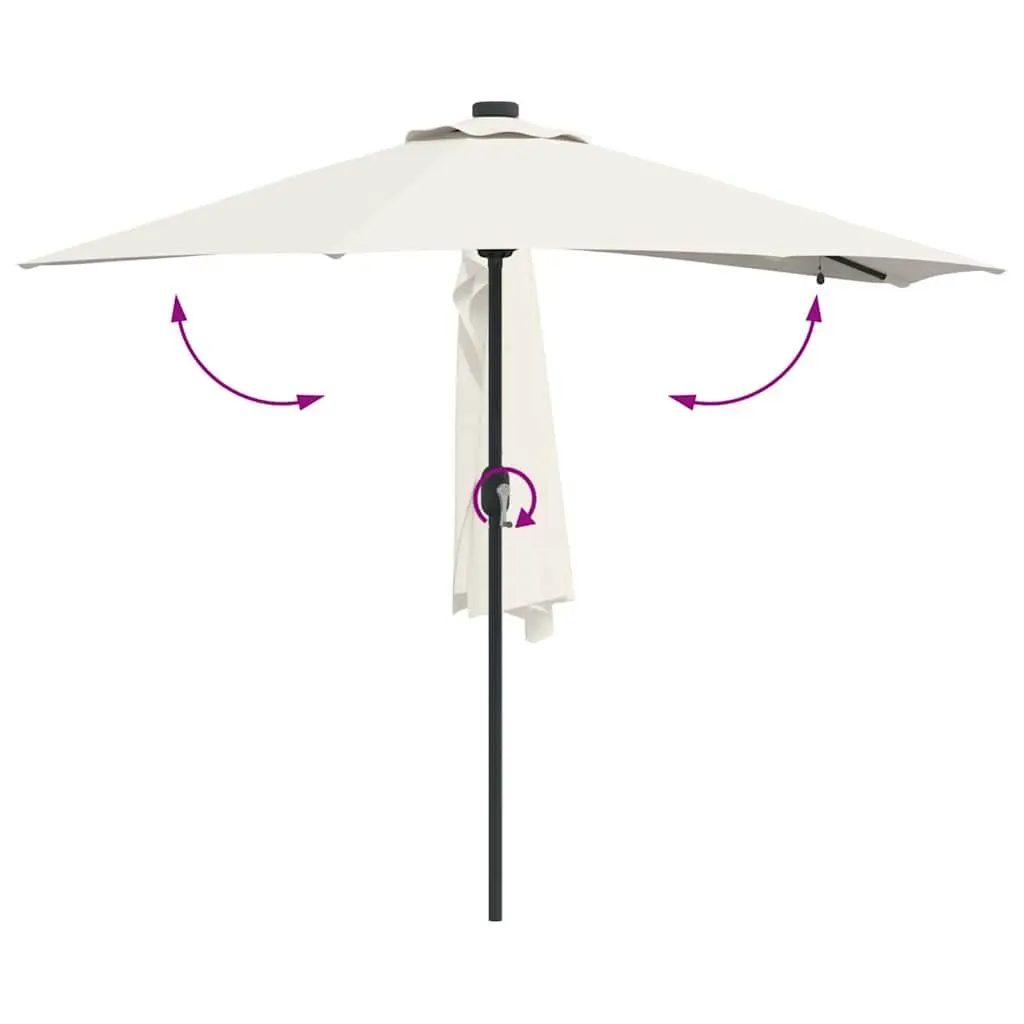 Garden Parasol Outdoor Umbrella Sunshade Patio Shade Brown 294x150x223cm