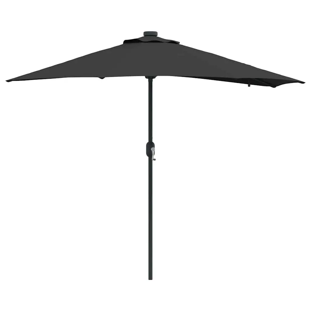 Garden Parasol Outdoor Umbrella Sunshade with Solar LED Lights 294 x 150 x 223 cm